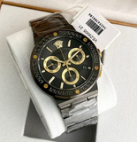  Shop Authentic Versace Greca Icon Quartz Black Dial Black Steel Strap Watch For Men - VEZ900521 - Luxxuri