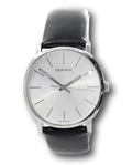  Shop Authentic Calvin Klein Posh Silver Dial Black Leather Strap Watch for Men - K8Q311C6 - Luxxuri