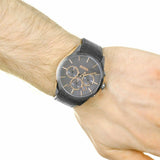  Shop Authentic Hugo Boss Onyx Chronograph Grey Dial Black Leather Strap Watch For Men - HB1513366 - Luxxuri