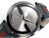 Shop Authentic Gucci Interlocking G XL Black Dial Red & Green Leather Strap Watch For Men - YA133206 - Luxxuri