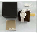  Shop Authentic Michael Kors Runway White Ceramic Dial White Steel Strap Watch for Women - MK5161 - Luxxuri