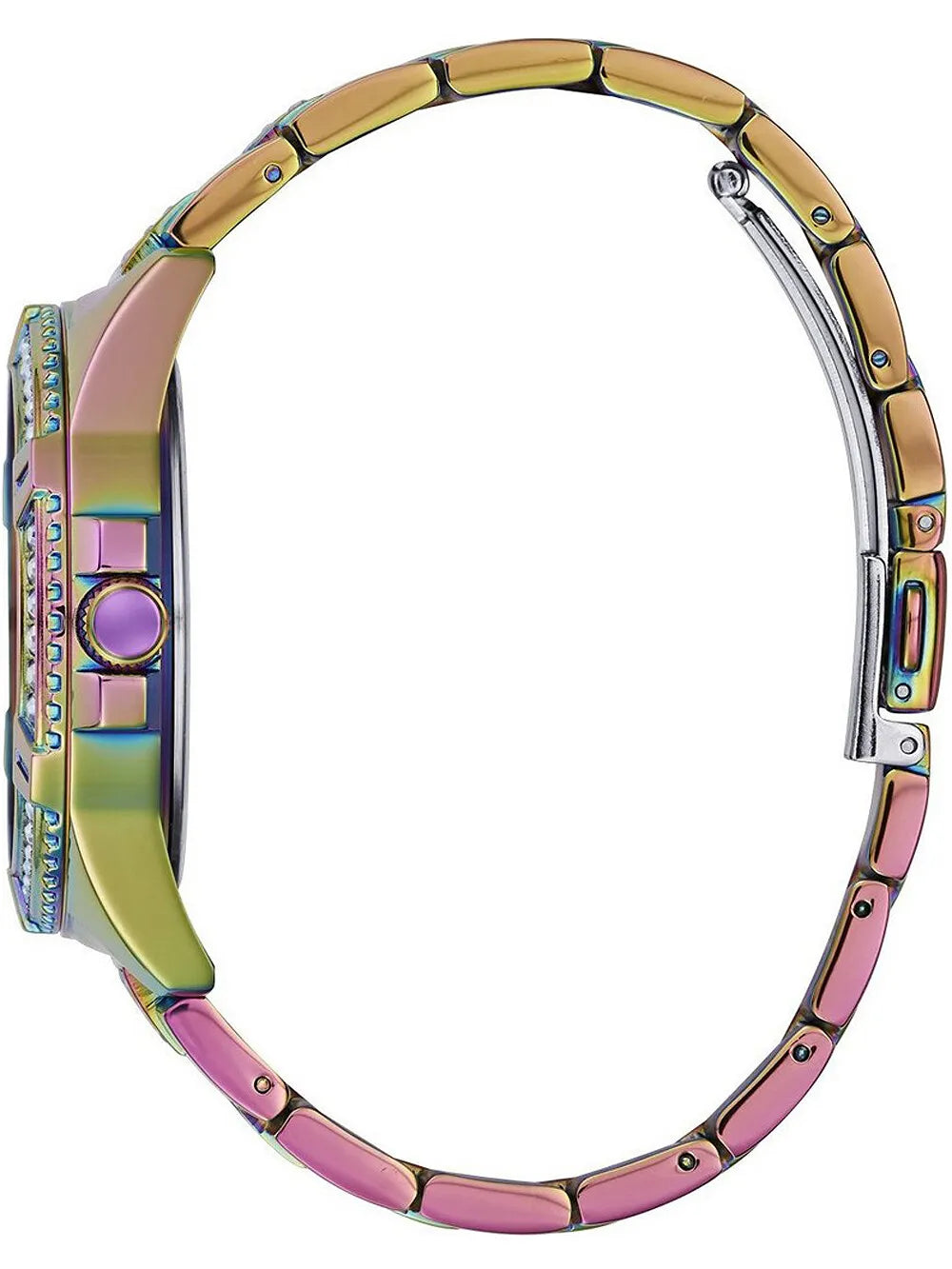  Shop Authentic Guess Lady Frontier Diamonds Silver Dial Multicolor Steel Strap Watch for Women - GW0044L1 - Luxxuri