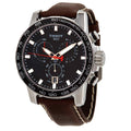  Shop Authentic Tissot Supersport Chrono Black Dial Brown Leather Strap Watch for Men - T125.617.16.051.01 - Luxxuri