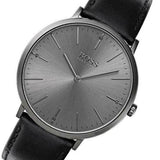  Shop Authentic Hugo Boss Modern Grey Dial Black Leather Strap Watch for Men - 1513540 - Luxxuri