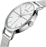  Shop Authentic Calvin Klein Even White Dial Silver Mesh Bracelet Watch for Women - K7B23126 - Luxxuri