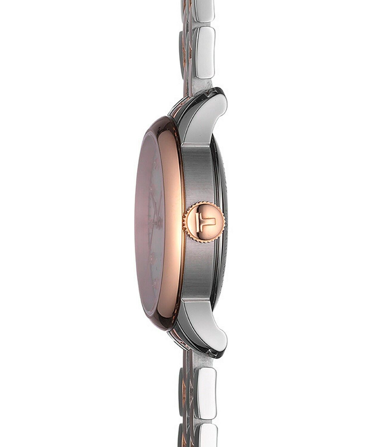 Tissot Le Locle Automatic Lady Mother of Pearl Dial Two Tone Steel Strap Watch For Women - T006.207.22.116.00