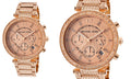  Shop Authentic Michael Kors Uptown Glam Parker Chronograph Rose Gold Dial Steel Strap Watch for Women - MK5663 - Luxxuri