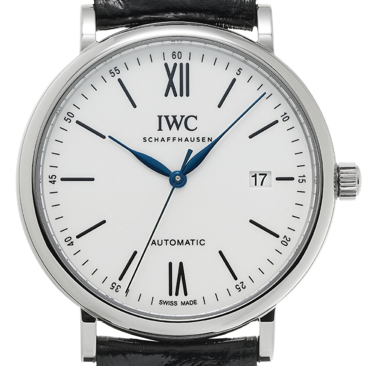 Shop Authentic IWC Portofino Automatic '150 Years' Edition Automatic White Dial Black Leather Strap Watch for Men - IW356519 - Luxxuri