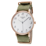  Shop Authentic Tissot T Classic Everytime White Dial Green Nylon Strap Watch for Men - T109.610.38.032.00 - Luxxuri