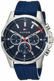  Shop Authentic Tommy Hilfiger Mason Blue Dial Blue Rubber Strap Watch for Men - 1791791 - Luxxuri