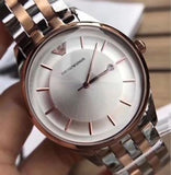  Shop Authentic Emporio Armani Lambda Analog Silver Dial Two Tone Steel Strap Watch For Men - AR11044 - Luxxuri