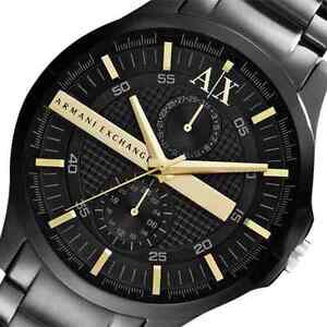  Shop Authentic Armani Exchange Hampton Chronograph Black Dial Black Steel Strap Watch For Men - AX2121 - Luxxuri