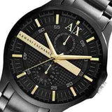  Shop Authentic Armani Exchange Hampton Chronograph Black Dial Black Steel Strap Watch For Men - AX2121 - Luxxuri