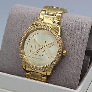  Shop Authentic Michael Kors Tibby Three Hand Gold Dial Gold Steel Strap Watch For Women - MK6879 - Luxxuri
