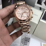  Shop Authentic Michael Kors Bradshaw Chronograph Rose Gold Dial Rose Gold Steel Strap Watch for Women - MK5799 - Luxxuri