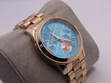  Shop Authentic Michael Kors Runway Chronograph Turquoise Dial Rose Gold Steel Strap Watch For Women - MK6164 - Luxxuri