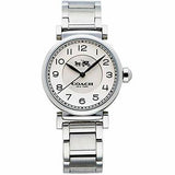 Coach Madison White Dial Silver Steel Strap Watch for Women - 14502394