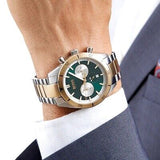  Shop Authentic Hugo Boss Santiago Green Dial Two Tone Steel Strap Watch for Men - 1513872 - Luxxuri