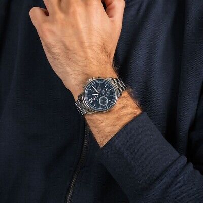  Shop Authentic Tommy Hilfiger London Chronograph Quartz Blue Dial Silver Steel Strap Watch for Men - 1791534 - Luxxuri