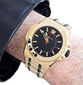  Shop Authentic Versace Chain Reaction Quartz Black Dial Two Tone Steel Strap Watch for Men - VEDY00619 - Luxxuri