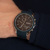  Shop Authentic Hugo Boss Velocity Black Dial Blue Rubber Strap Watch for Men - 1513717 - Luxxuri