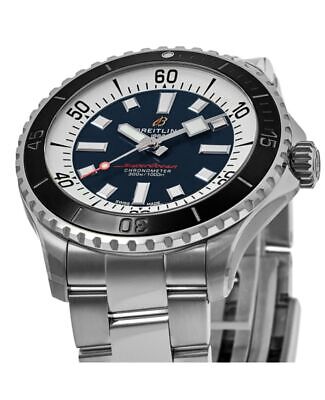  Shop Authentic Breitling Superocean Automatic 44mm Blue Dial Silver Steel Strap Watch for Men - A17376211C1A1 - Luxxuri