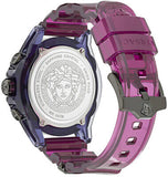  Shop Authentic Versace Icon Active Chronograph Black Dial Purple Rubber Strap Watch For Men - VEZ701423 - Luxxuri