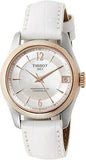  Shop Authentic Tissot T-Classic Powermatic 80 Mother of Pearl Silver Dial White Leather Strap Watch For Women - T108.208.26.117.00 - Luxxuri