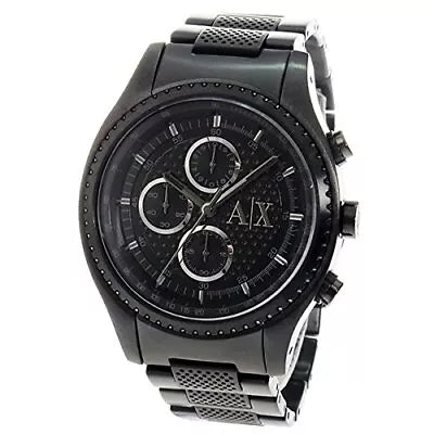  Shop Authentic Armani Exchange Chronograph Black Dial Black Steel Strap Watch For Men - AX1605 - Luxxuri