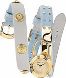  Shop Authentic Versace Medusa Lock Icon Quartz White Dial Blue Leather Strap Watch for Women - VEDW00419 - Luxxuri