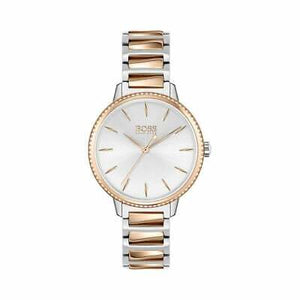  Shop Authentic Hugo Boss Signature Silver Dial Two Tone Steel Strap Watch for Women - 1502567 - Luxxuri