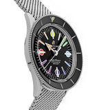  Shop Authentic Breitling Superocean Heritage '57 Black Dial Silver Mesh Bracelet Watch for Men - A103701A1B1A1 - Luxxuri