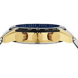  Shop Authentic Versace V-Ray Chronograph Quartz Blue Dial Two Tone Steel Strap Watch For Men - VE2I01021 - Luxxuri