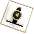  Shop Authentic Versace Palazzo Empire Greca Black Dial Black Leather Strap Watch for Women - VEDV00119 - Luxxuri