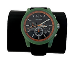  Shop Authentic Armani Exchange Outerbanks Chronograph Black Dial Black Silicone Strap Watch For Men - AX1348 - Luxxuri