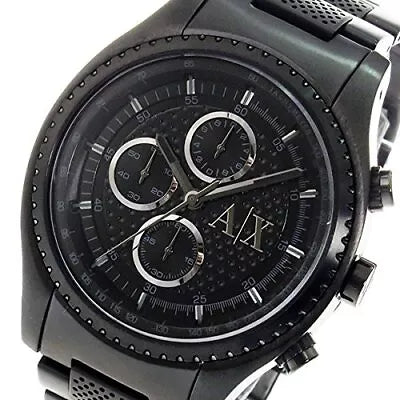  Shop Authentic Armani Exchange Chronograph Black Dial Black Steel Strap Watch For Men - AX1605 - Luxxuri