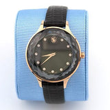  Shop Authentic Swarovski Octea Nova Black Dial Black Leather Strap Watch for Women - 5650033 - Luxxuri