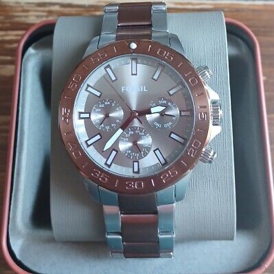  Shop Authentic Fossil Bannon Multifunction Brown Dial Two Tone Steel Strap Watch for Men - BQ2502 - Luxxuri
