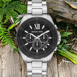  Shop Authentic Michael Kors Brecken Chronograph Black Dial Silver Steel Strap Watch For Men - MK8847 - Luxxuri
