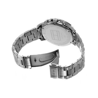  Shop Authentic Tommy Hilfiger London Chronograph Quartz Blue Dial Silver Steel Strap Watch for Men - 1791534 - Luxxuri