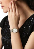  Shop Authentic Emporio Armani Gianni T Bar Mother of Pearl Dial Gold Mesh Bracelet Watch For Women - AR11321 - Luxxuri