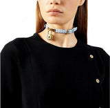  Shop Authentic Versace Medusa Lock Icon Quartz White Dial Blue Leather Strap Watch for Women - VEDW00419 - Luxxuri