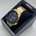  Shop Authentic Seiko 5 Sports US Special Edition Automatic Blue Dial Gold Steel Strap Watch For Men - SRPK20 - Luxxuri