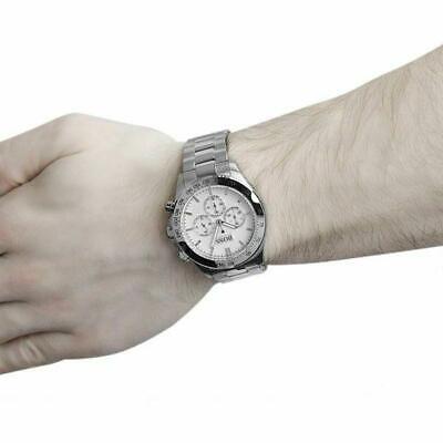  Shop Authentic Hugo Boss Ikon Chronograph White Dial Silver Steel Strap Watch for Men - 1512962 - Luxxuri