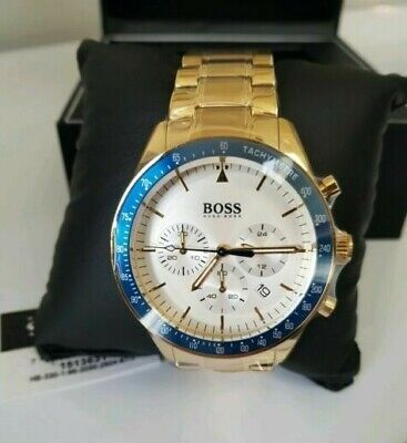  Shop Authentic Hugo Boss Trophy White Dial Gold Steel Strap Watch for Men - 1513631 - Luxxuri