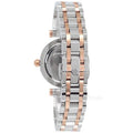Tory Burch Classic T White Dial Two Tone Steel Strap Watch for Women - TBW9011
