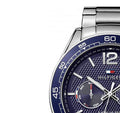  Shop Authentic Tommy Hilfiger Erik Chronograph Blue Dial Silver Steel Strap Watch for Men - 1791366 - Luxxuri