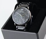  Shop Authentic Emporio Armani Luigi Analog Grey Dial Grey Steel Strap Watch For Men - AR11155 - Luxxuri