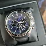  Shop Authentic Hugo Boss Driver Sport Chronograph Blue Dial Black Leather Strap Watch for Men - 1513077 - Luxxuri