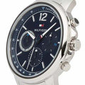  Shop Authentic Tommy Hilfiger London Chronograph Quartz Blue Dial Silver Steel Strap Watch for Men - 1791534 - Luxxuri